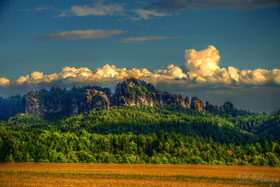 Blick auf die Schrammsteine